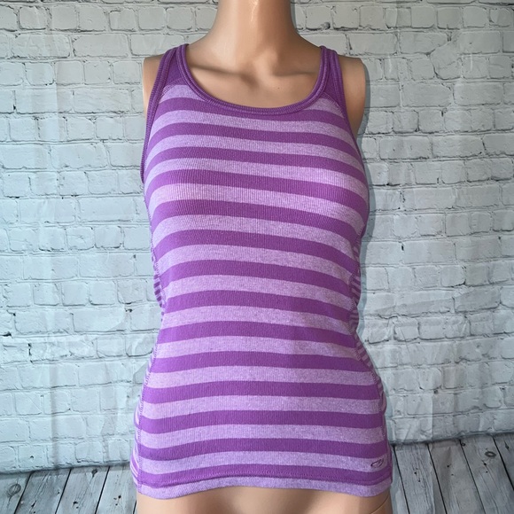 Champion Tops - Champion Dark & Light Purple Striped Tank top size XS